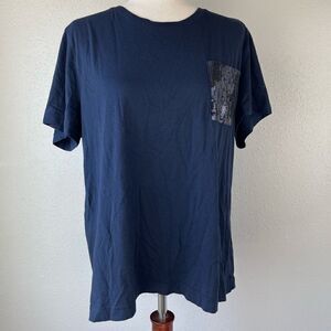 NWT DKNY Navy Blue T-Shirt Size XL